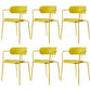 Industrial Style Metal Dining Chairs Stackable Dining Chairs for Kitchen Yellow 6 Piece Set Clearhalo ' kitchen&dining_furn' 'Dining Chairs' 'Dining Tables & Seating' 'dining_chair' 'furn' 'furn_dining_chair' 'Furniture' 'furniture_dining_chair' 'Kitchen & Dining Furniture' 'kitchen' 3999138