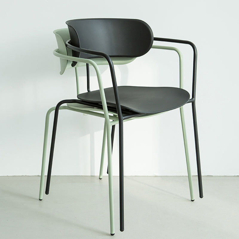 Industrial Style Metal Dining Chairs Stackable Dining Chairs for Kitchen Clearhalo ' kitchen&dining_furn' 'Dining Chairs' 'Dining Tables & Seating' 'dining_chair' 'furn' 'furn_dining_chair' 'Furniture' 'furniture_dining_chair' 'Kitchen & Dining Furniture' 'kitchen' 3999140