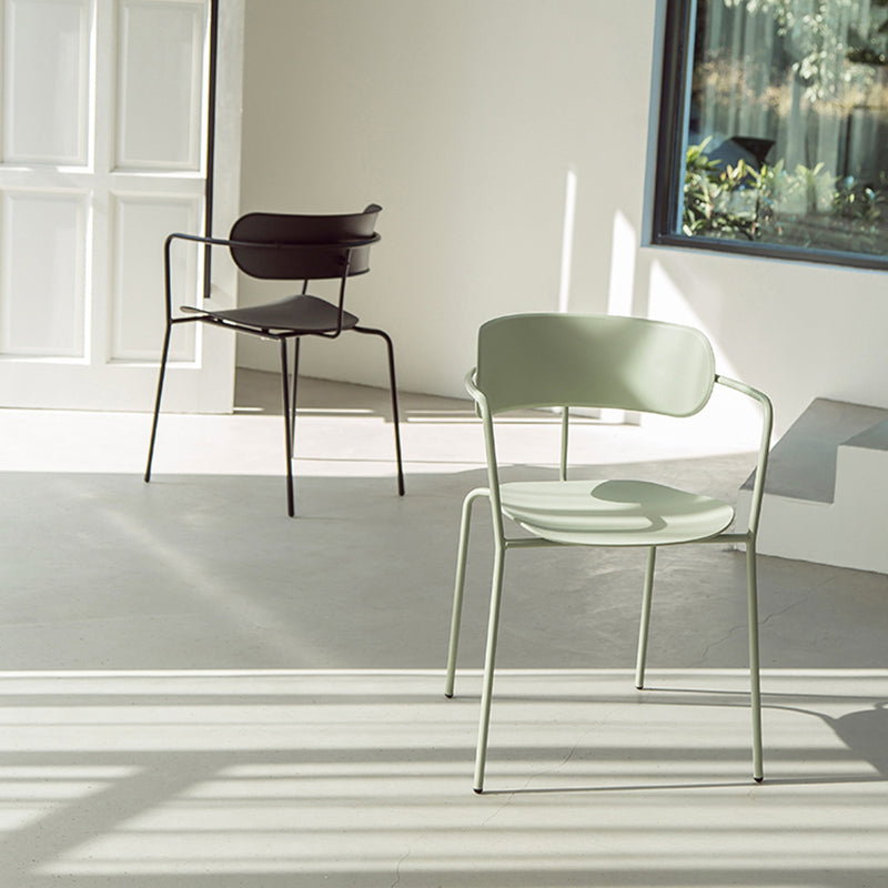 Industrial Style Metal Dining Chairs Stackable Dining Chairs for Kitchen Clearhalo ' kitchen&dining_furn' 'Dining Chairs' 'Dining Tables & Seating' 'dining_chair' 'furn' 'furn_dining_chair' 'Furniture' 'furniture_dining_chair' 'Kitchen & Dining Furniture' 'kitchen' 3999141