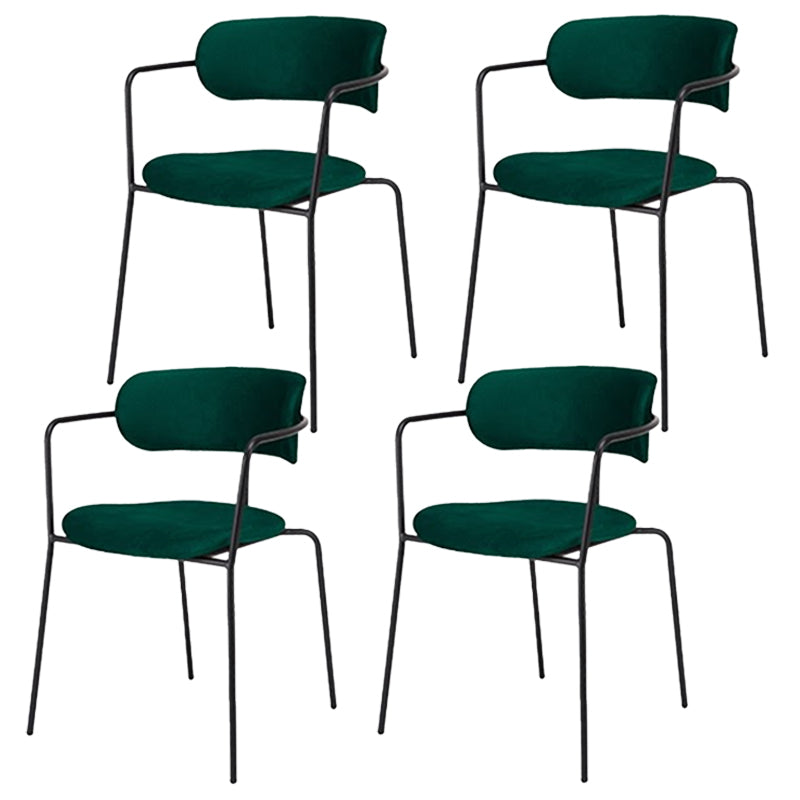 Industrial Style Metal Dining Chairs Stackable Dining Chairs for Kitchen Blackish Green 4 Piece Set Clearhalo ' kitchen&dining_furn' 'Dining Chairs' 'Dining Tables & Seating' 'dining_chair' 'furn' 'furn_dining_chair' 'Furniture' 'furniture_dining_chair' 'Kitchen & Dining Furniture' 'kitchen' 3999142