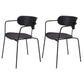 Industrial Style Metal Dining Chairs Stackable Dining Chairs for Kitchen Black 2 Piece Set Clearhalo ' kitchen&dining_furn' 'Dining Chairs' 'Dining Tables & Seating' 'dining_chair' 'furn' 'furn_dining_chair' 'Furniture' 'furniture_dining_chair' 'Kitchen & Dining Furniture' 'kitchen' 3999147