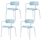 Industrial Style Metal Dining Chairs Stackable Dining Chairs for Kitchen Blue 4 Piece Set Clearhalo ' kitchen&dining_furn' 'Dining Chairs' 'Dining Tables & Seating' 'dining_chair' 'furn' 'furn_dining_chair' 'Furniture' 'furniture_dining_chair' 'Kitchen & Dining Furniture' 'kitchen' 3999148