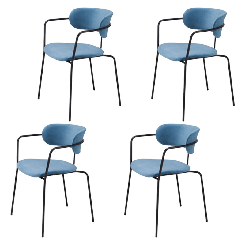 Industrial Style Metal Dining Chairs Stackable Dining Chairs for Kitchen Dark Blue 4 Piece Set Clearhalo ' kitchen&dining_furn' 'Dining Chairs' 'Dining Tables & Seating' 'dining_chair' 'furn' 'furn_dining_chair' 'Furniture' 'furniture_dining_chair' 'Kitchen & Dining Furniture' 'kitchen' 3999151