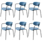 Industrial Style Metal Dining Chairs Stackable Dining Chairs for Kitchen Dark Blue 6 Piece Set Clearhalo ' kitchen&dining_furn' 'Dining Chairs' 'Dining Tables & Seating' 'dining_chair' 'furn' 'furn_dining_chair' 'Furniture' 'furniture_dining_chair' 'Kitchen & Dining Furniture' 'kitchen' 3999152