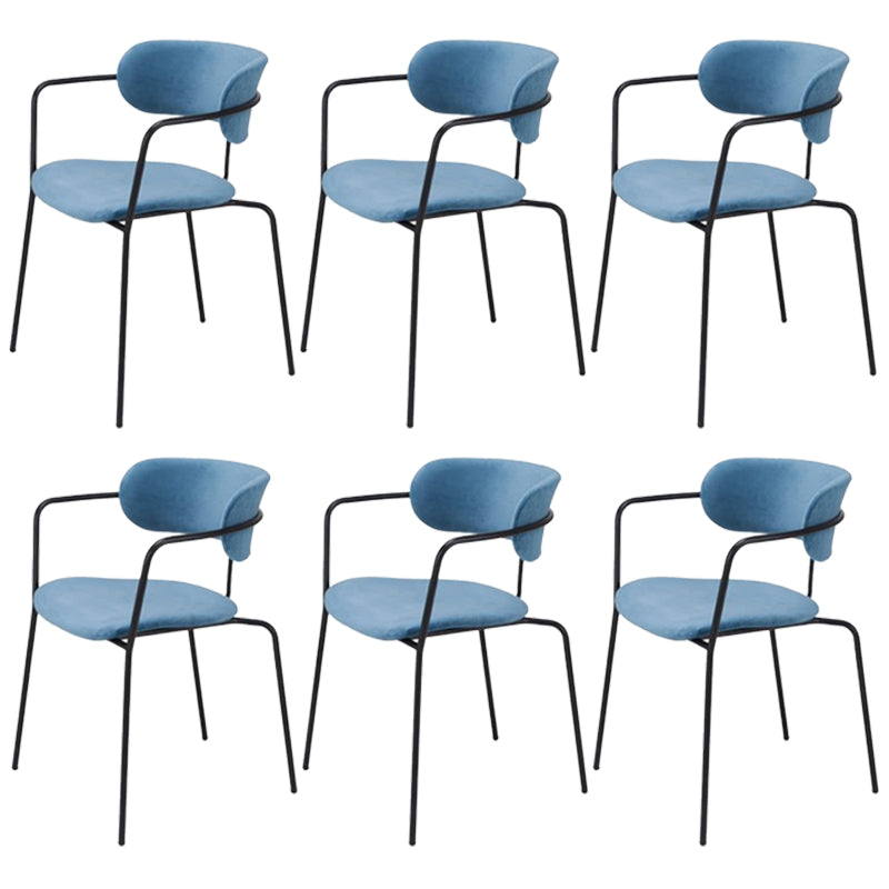 Industrial Style Metal Dining Chairs Stackable Dining Chairs for Kitchen Dark Blue 6 Piece Set Clearhalo ' kitchen&dining_furn' 'Dining Chairs' 'Dining Tables & Seating' 'dining_chair' 'furn' 'furn_dining_chair' 'Furniture' 'furniture_dining_chair' 'Kitchen & Dining Furniture' 'kitchen' 3999152