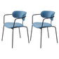 Industrial Style Metal Dining Chairs Stackable Dining Chairs for Kitchen Dark Blue 2 Piece Set Clearhalo ' kitchen&dining_furn' 'Dining Chairs' 'Dining Tables & Seating' 'dining_chair' 'furn' 'furn_dining_chair' 'Furniture' 'furniture_dining_chair' 'Kitchen & Dining Furniture' 'kitchen' 3999153