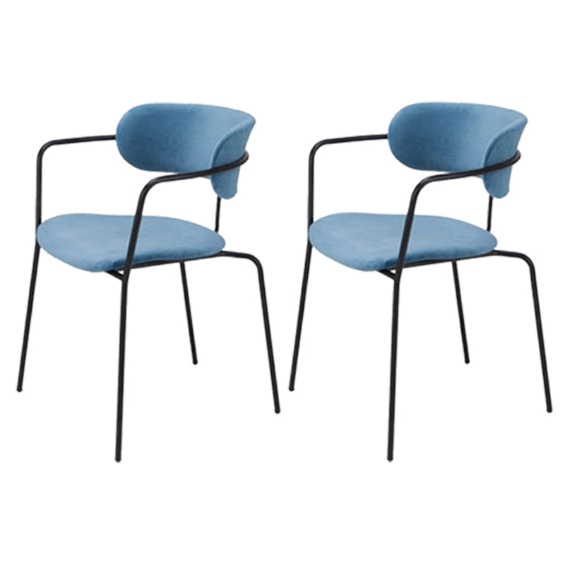 Industrial Style Metal Dining Chairs Stackable Dining Chairs for Kitchen Dark Blue 2 Piece Set Clearhalo ' kitchen&dining_furn' 'Dining Chairs' 'Dining Tables & Seating' 'dining_chair' 'furn' 'furn_dining_chair' 'Furniture' 'furniture_dining_chair' 'Kitchen & Dining Furniture' 'kitchen' 3999153