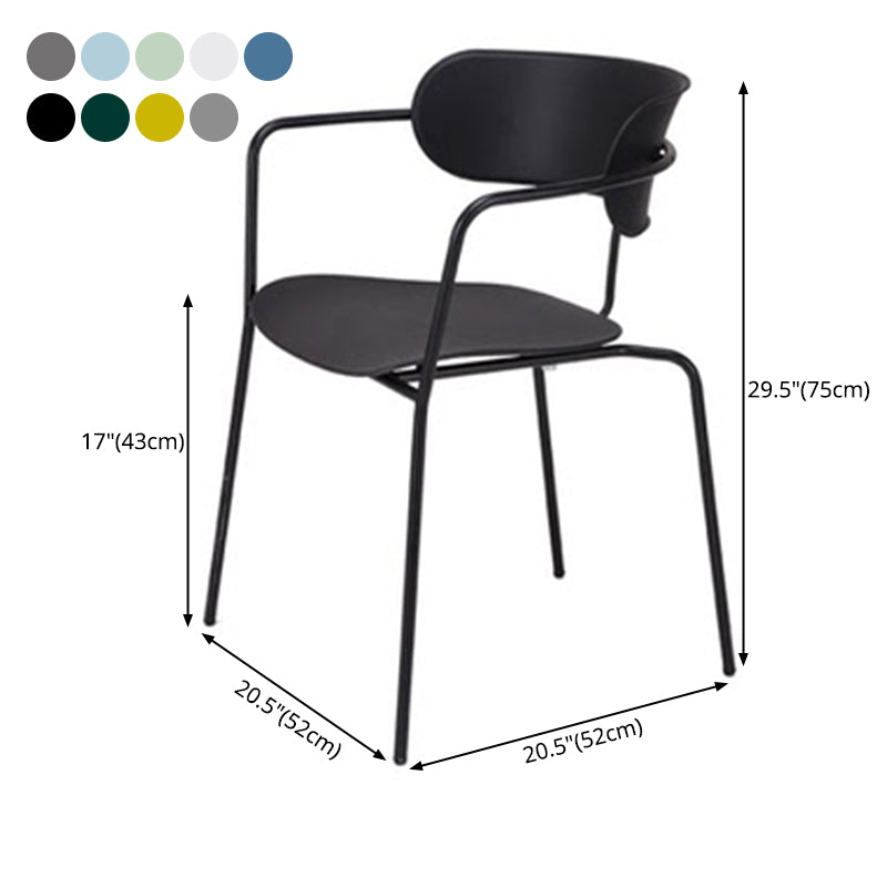 Industrial Style Metal Dining Chairs Stackable Dining Chairs for Kitchen Clearhalo ' kitchen&dining_furn' 'Dining Chairs' 'Dining Tables & Seating' 'dining_chair' 'furn' 'furn_dining_chair' 'Furniture' 'furniture_dining_chair' 'Kitchen & Dining Furniture' 'kitchen' 3999160