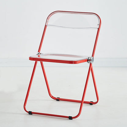 Modern Indoor-Outdoor Chair Home Metal Side Chair Folding Open Back Dining Side Chair Red 1 Piece Clearhalo ' kitchen&dining_furn' 'Dining Chairs' 'Dining Tables & Seating' 'dining_chair' 'furn' 'furn_dining_chair' 'Furniture' 'furniture_dining_chair' 'Kitchen & Dining Furniture' 'kitchen' 3999167