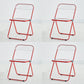 Modern Indoor-Outdoor Chair Home Metal Side Chair Folding Open Back Dining Side Chair Red 4 Piece Set Clearhalo ' kitchen&dining_furn' 'Dining Chairs' 'Dining Tables & Seating' 'dining_chair' 'furn' 'furn_dining_chair' 'Furniture' 'furniture_dining_chair' 'Kitchen & Dining Furniture' 'kitchen' 3999171