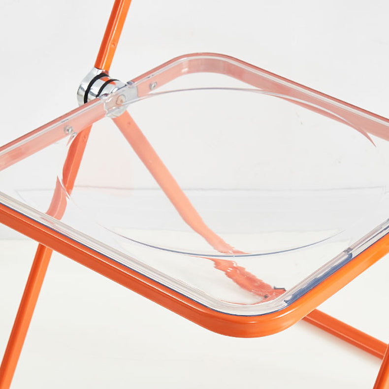 Modern Indoor-Outdoor Chair Home Metal Side Chair Folding Open Back Dining Side Chair Clearhalo ' kitchen&dining_furn' 'Dining Chairs' 'Dining Tables & Seating' 'dining_chair' 'furn' 'furn_dining_chair' 'Furniture' 'furniture_dining_chair' 'Kitchen & Dining Furniture' 'kitchen' 3999172