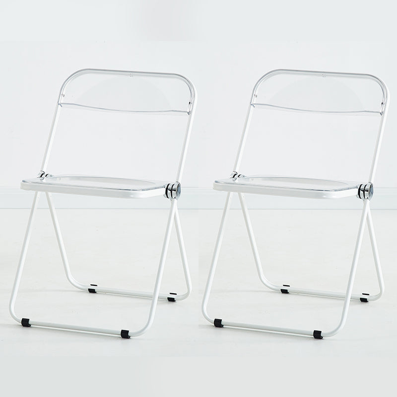 Modern Indoor-Outdoor Chair Home Metal Side Chair Folding Open Back Dining Side Chair Ivory 2 Piece Set Clearhalo ' kitchen&dining_furn' 'Dining Chairs' 'Dining Tables & Seating' 'dining_chair' 'furn' 'furn_dining_chair' 'Furniture' 'furniture_dining_chair' 'Kitchen & Dining Furniture' 'kitchen' 3999184