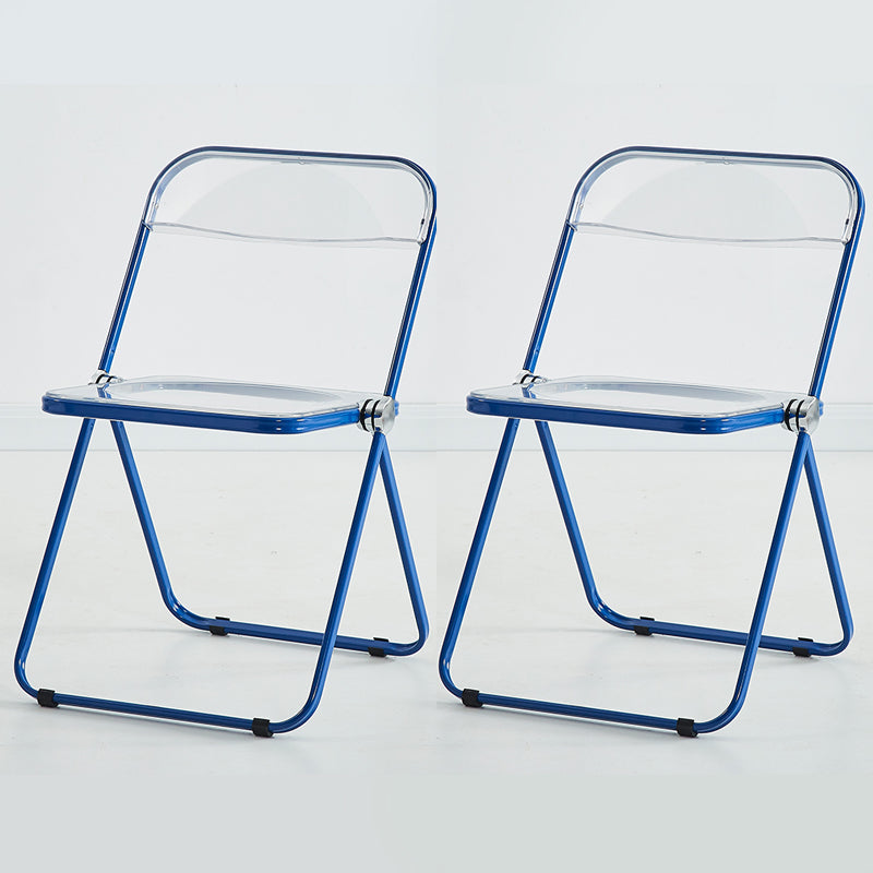 Modern Indoor-Outdoor Chair Home Metal Side Chair Folding Open Back Dining Side Chair Blue 2 Piece Set Clearhalo ' kitchen&dining_furn' 'Dining Chairs' 'Dining Tables & Seating' 'dining_chair' 'furn' 'furn_dining_chair' 'Furniture' 'furniture_dining_chair' 'Kitchen & Dining Furniture' 'kitchen' 3999217