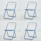Modern Indoor-Outdoor Chair Home Metal Side Chair Folding Open Back Dining Side Chair Blue 4 Piece Set Clearhalo ' kitchen&dining_furn' 'Dining Chairs' 'Dining Tables & Seating' 'dining_chair' 'furn' 'furn_dining_chair' 'Furniture' 'furniture_dining_chair' 'Kitchen & Dining Furniture' 'kitchen' 3999218