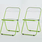 Modern Indoor-Outdoor Chair Home Metal Side Chair Folding Open Back Dining Side Chair Light Green 2 Piece Set Clearhalo ' kitchen&dining_furn' 'Dining Chairs' 'Dining Tables & Seating' 'dining_chair' 'furn' 'furn_dining_chair' 'Furniture' 'furniture_dining_chair' 'Kitchen & Dining Furniture' 'kitchen' 3999220