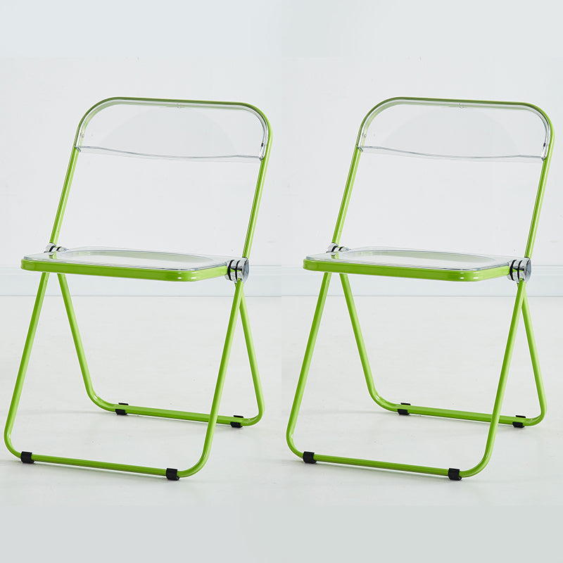 Modern Indoor-Outdoor Chair Home Metal Side Chair Folding Open Back Dining Side Chair Light Green 2 Piece Set Clearhalo ' kitchen&dining_furn' 'Dining Chairs' 'Dining Tables & Seating' 'dining_chair' 'furn' 'furn_dining_chair' 'Furniture' 'furniture_dining_chair' 'Kitchen & Dining Furniture' 'kitchen' 3999220