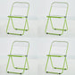Modern Indoor-Outdoor Chair Home Metal Side Chair Folding Open Back Dining Side Chair Light Green 4 Piece Set Clearhalo ' kitchen&dining_furn' 'Dining Chairs' 'Dining Tables & Seating' 'dining_chair' 'furn' 'furn_dining_chair' 'Furniture' 'furniture_dining_chair' 'Kitchen & Dining Furniture' 'kitchen' 3999221