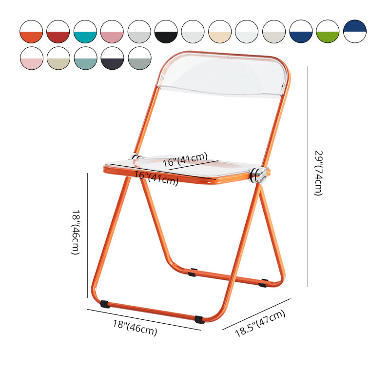 Modern Indoor-Outdoor Chair Home Metal Side Chair Folding Open Back Dining Side Chair Clearhalo ' kitchen&dining_furn' 'Dining Chairs' 'Dining Tables & Seating' 'dining_chair' 'furn' 'furn_dining_chair' 'Furniture' 'furniture_dining_chair' 'Kitchen & Dining Furniture' 'kitchen' 3999222