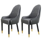 Scandinavian Style Metal Chairs Solid Back Arm Kitchen Dining Chair Set Black-Gray 2 Piece Set Clearhalo ' kitchen&dining_furn' 'Dining Chairs' 'Dining Tables & Seating' 'dining_chair' 'furn' 'furn_dining_chair' 'Furniture' 'furniture_dining_chair' 'Kitchen & Dining Furniture' 'kitchen' 3999228