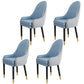 Scandinavian Style Metal Chairs Solid Back Arm Kitchen Dining Chair Set Gray-Blue 4 Piece Set Clearhalo ' kitchen&dining_furn' 'Dining Chairs' 'Dining Tables & Seating' 'dining_chair' 'furn' 'furn_dining_chair' 'Furniture' 'furniture_dining_chair' 'Kitchen & Dining Furniture' 'kitchen' 3999242