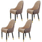 Scandinavian Style Metal Chairs Solid Back Arm Kitchen Dining Chair Set Coffee 4 Piece Set Clearhalo ' kitchen&dining_furn' 'Dining Chairs' 'Dining Tables & Seating' 'dining_chair' 'furn' 'furn_dining_chair' 'Furniture' 'furniture_dining_chair' 'Kitchen & Dining Furniture' 'kitchen' 3999245