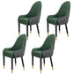 Scandinavian Style Metal Chairs Solid Back Arm Kitchen Dining Chair Set Green-Black 4 Piece Set Clearhalo ' kitchen&dining_furn' 'Dining Chairs' 'Dining Tables & Seating' 'dining_chair' 'furn' 'furn_dining_chair' 'Furniture' 'furniture_dining_chair' 'Kitchen & Dining Furniture' 'kitchen' 3999254