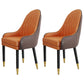 Scandinavian Style Metal Chairs Solid Back Arm Kitchen Dining Chair Set Khaki-Orange 2 Piece Set Clearhalo ' kitchen&dining_furn' 'Dining Chairs' 'Dining Tables & Seating' 'dining_chair' 'furn' 'furn_dining_chair' 'Furniture' 'furniture_dining_chair' 'Kitchen & Dining Furniture' 'kitchen' 3999259
