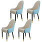 Scandinavian Style Metal Chairs Solid Back Arm Kitchen Dining Chair Set Lake Blue-White 4 Piece Set Clearhalo ' kitchen&dining_furn' 'Dining Chairs' 'Dining Tables & Seating' 'dining_chair' 'furn' 'furn_dining_chair' 'Furniture' 'furniture_dining_chair' 'Kitchen & Dining Furniture' 'kitchen' 3999260