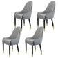Scandinavian Style Metal Chairs Solid Back Arm Kitchen Dining Chair Set Grey 4 Piece Set Clearhalo ' kitchen&dining_furn' 'Dining Chairs' 'Dining Tables & Seating' 'dining_chair' 'furn' 'furn_dining_chair' 'Furniture' 'furniture_dining_chair' 'Kitchen & Dining Furniture' 'kitchen' 3999269