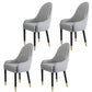 Scandinavian Style Metal Chairs Solid Back Arm Kitchen Dining Chair Set Light Gray 4 Piece Set Clearhalo ' kitchen&dining_furn' 'Dining Chairs' 'Dining Tables & Seating' 'dining_chair' 'furn' 'furn_dining_chair' 'Furniture' 'furniture_dining_chair' 'Kitchen & Dining Furniture' 'kitchen' 3999278