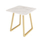 Industrial Style Dining Site Table Stone Sled Base Dining Room Home Furniture White-Gold Without Chairs Clearhalo ' dining_table' 'Dining Tables & Seating' 'Dining Tables' 'furn' 'furn_dining_table' 'Furniture' 'furniture_dining_table' 'Kitchen & Dining Furniture' 'kitchen&dining_furn' 'kitchen' 'kitchen_dining_table' 4000823