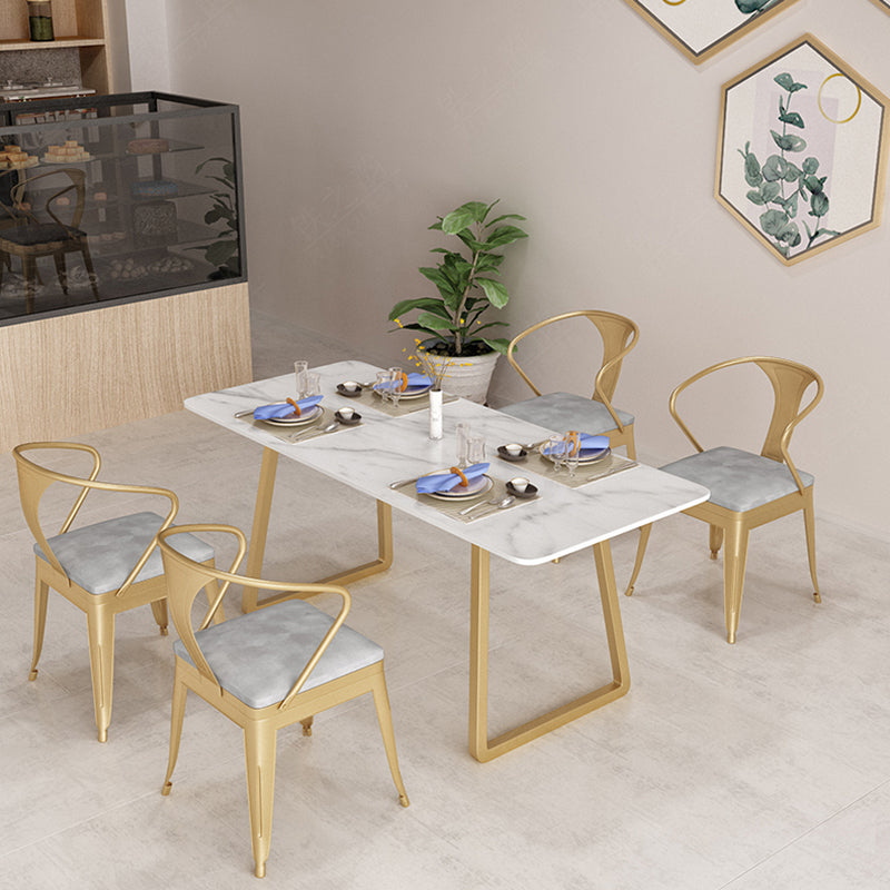 Industrial Style Dining Site Table Stone Sled Base Dining Room Home Furniture Clearhalo ' dining_table' 'Dining Tables & Seating' 'Dining Tables' 'furn' 'furn_dining_table' 'Furniture' 'furniture_dining_table' 'Kitchen & Dining Furniture' 'kitchen&dining_furn' 'kitchen' 'kitchen_dining_table' 4000825