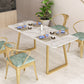 Industrial Style Dining Site Table Stone Sled Base Dining Room Home Furniture Clearhalo ' dining_table' 'Dining Tables & Seating' 'Dining Tables' 'furn' 'furn_dining_table' 'Furniture' 'furniture_dining_table' 'Kitchen & Dining Furniture' 'kitchen&dining_furn' 'kitchen' 'kitchen_dining_table' 4000827