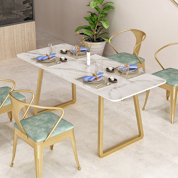Industrial Style Dining Site Table Stone Sled Base Dining Room Home Furniture Clearhalo ' dining_table' 'Dining Tables & Seating' 'Dining Tables' 'furn' 'furn_dining_table' 'Furniture' 'furniture_dining_table' 'Kitchen & Dining Furniture' 'kitchen&dining_furn' 'kitchen' 'kitchen_dining_table' 4000827
