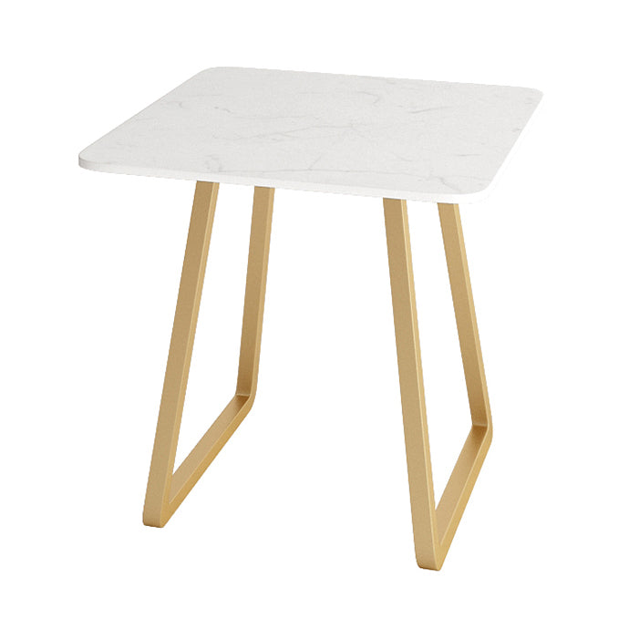 Industrial Style Dining Site Table Stone Sled Base Dining Room Home Furniture White Without Chairs Clearhalo ' dining_table' 'Dining Tables & Seating' 'Dining Tables' 'furn' 'furn_dining_table' 'Furniture' 'furniture_dining_table' 'Kitchen & Dining Furniture' 'kitchen&dining_furn' 'kitchen' 'kitchen_dining_table' 4000828