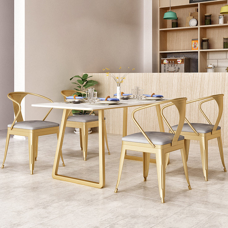 Industrial Style Dining Site Table Stone Sled Base Dining Room Home Furniture Clearhalo ' dining_table' 'Dining Tables & Seating' 'Dining Tables' 'furn' 'furn_dining_table' 'Furniture' 'furniture_dining_table' 'Kitchen & Dining Furniture' 'kitchen&dining_furn' 'kitchen' 'kitchen_dining_table' 4000833