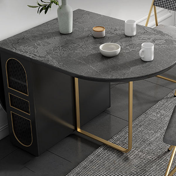 Contemporary Drop-Leaf Dining Room Collection Oval Table,15"L x 31.5"W x 29.5"H Clearhalo ' dining_table' 'Dining Tables & Seating' 'Dining Tables' 'furn' 'furn_dining_table' 'Furniture' 'furniture_dining_table' 'Kitchen & Dining Furniture' 'kitchen&dining_furn' 'kitchen' 'kitchen_dining_table' 4002342