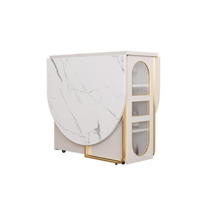 Contemporary Style Oval Dining Table Drop-Leaf Furniture ,15"L x 31.5"W x 29.5"H Without Chairs Clearhalo ' dining_table' 'Dining Tables & Seating' 'Dining Tables' 'furn' 'furn_dining_table' 'Furniture' 'furniture_dining_table' 'Kitchen & Dining Furniture' 'kitchen&dining_furn' 'kitchen' 'kitchen_dining_table' 4002354