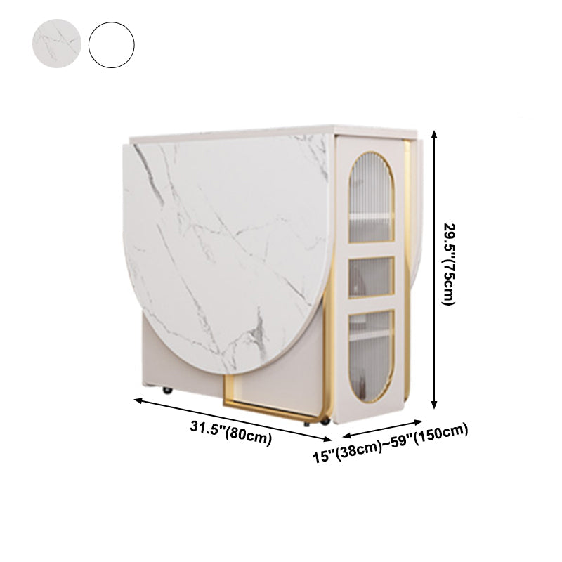 Contemporary Style Oval Dining Table Drop-Leaf Furniture ,15"L x 31.5"W x 29.5"H Clearhalo ' dining_table' 'Dining Tables & Seating' 'Dining Tables' 'furn' 'furn_dining_table' 'Furniture' 'furniture_dining_table' 'Kitchen & Dining Furniture' 'kitchen&dining_furn' 'kitchen' 'kitchen_dining_table' 4002360
