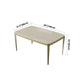 Solid Wood Mid-Century Modern Rectangle Table Sintered Stone Dining Table with 4 Legs Clearhalo ' dining_table' 'Dining Tables & Seating' 'Dining Tables' 'furn' 'furn_dining_table' 'Furniture' 'furniture_dining_table' 'Kitchen & Dining Furniture' 'kitchen&dining_furn' 'kitchen' 'kitchen_dining_table' 4002383