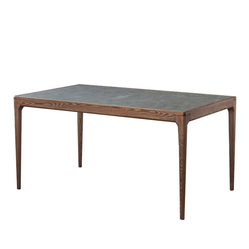 Sintered Stone Grey Dining Table Mid-Century Modern 4 Legs Table for Dining Room Without Chairs Clearhalo ' dining_table' 'Dining Tables & Seating' 'Dining Tables' 'furn' 'furn_dining_table' 'Furniture' 'furniture_dining_table' 'Kitchen & Dining Furniture' 'kitchen&dining_furn' 'kitchen' 'kitchen_dining_table' 4002400