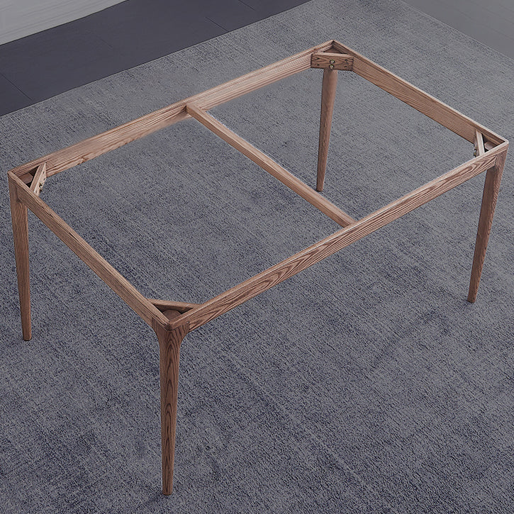 Sintered Stone Grey Dining Table Mid-Century Modern 4 Legs Table for Dining Room Clearhalo ' dining_table' 'Dining Tables & Seating' 'Dining Tables' 'furn' 'furn_dining_table' 'Furniture' 'furniture_dining_table' 'Kitchen & Dining Furniture' 'kitchen&dining_furn' 'kitchen' 'kitchen_dining_table' 4002403