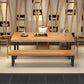 Metal Industrial Rectangle Dining Table Wood Top Table with Trestle Base Clearhalo ' dining_table' 'Dining Tables & Seating' 'Dining Tables' 'furn' 'furn_dining_table' 'Furniture' 'furniture_dining_table' 'Kitchen & Dining Furniture' 'kitchen&dining_furn' 'kitchen' 'kitchen_dining_table' 4002410