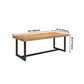 Metal Industrial Rectangle Dining Table Wood Top Table with Trestle Base Clearhalo ' dining_table' 'Dining Tables & Seating' 'Dining Tables' 'furn' 'furn_dining_table' 'Furniture' 'furniture_dining_table' 'Kitchen & Dining Furniture' 'kitchen&dining_furn' 'kitchen' 'kitchen_dining_table' 4002418