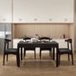 Mid-Century Sintered Stone Dining Table 4 Legs Solid Wood Base Rectangle Table for Home Clearhalo ' dining_table' 'Dining Tables & Seating' 'Dining Tables' 'furn' 'furn_dining_table' 'Furniture' 'furniture_dining_table' 'Kitchen & Dining Furniture' 'kitchen&dining_furn' 'kitchen' 'kitchen_dining_table' 4002431