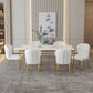 Sintered Stone Dining Table Luxury Style 4 Legs Base Rectangle Table for Dining Room Clearhalo ' dining_table' 'Dining Tables & Seating' 'Dining Tables' 'furn' 'furn_dining_table' 'Furniture' 'furniture_dining_table' 'Kitchen & Dining Furniture' 'kitchen&dining_furn' 'kitchen' 'kitchen_dining_table' 4002437