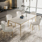 Sintered Stone Dining Table Luxury Style 4 Legs Base Rectangle Table for Dining Room Clearhalo ' dining_table' 'Dining Tables & Seating' 'Dining Tables' 'furn' 'furn_dining_table' 'Furniture' 'furniture_dining_table' 'Kitchen & Dining Furniture' 'kitchen&dining_furn' 'kitchen' 'kitchen_dining_table' 4002439