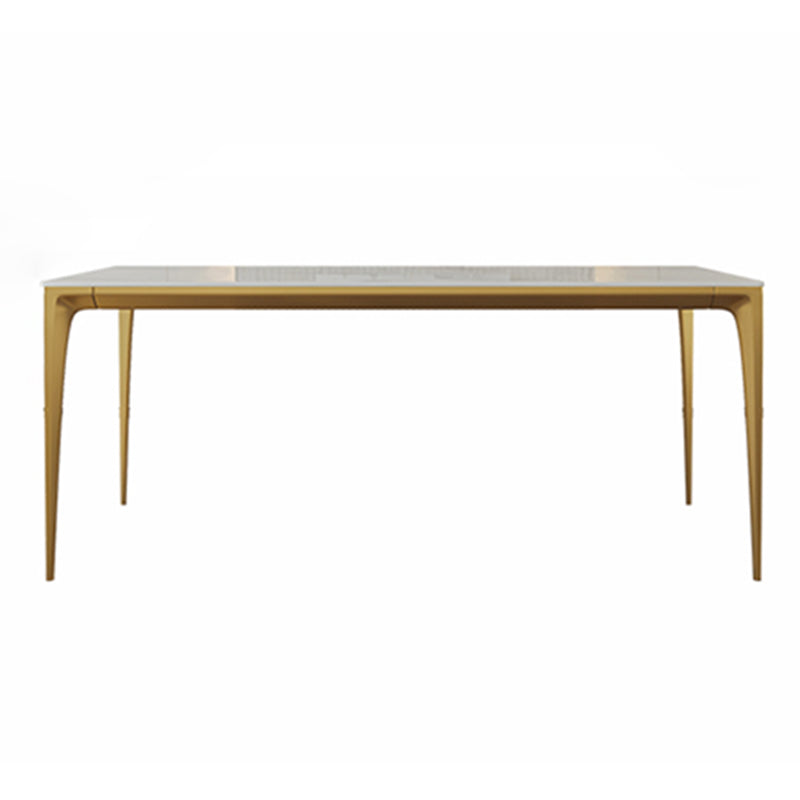 Sintered Stone Dining Table Luxury Style 4 Legs Base Rectangle Table for Dining Room Clearhalo ' dining_table' 'Dining Tables & Seating' 'Dining Tables' 'furn' 'furn_dining_table' 'Furniture' 'furniture_dining_table' 'Kitchen & Dining Furniture' 'kitchen&dining_furn' 'kitchen' 'kitchen_dining_table' 4002440