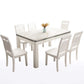 Mid-Century Home Marble Dining Table Rectangle Shape Table with 4 Legs Base Clearhalo ' dining_table' 'Dining Tables & Seating' 'Dining Tables' 'furn' 'furn_dining_table' 'Furniture' 'furniture_dining_table' 'Kitchen & Dining Furniture' 'kitchen&dining_furn' 'kitchen' 'kitchen_dining_table' 4002461