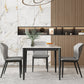 Sintered Stone Dining Table Industrial Style 4 Legs Base Square Table for Dining Room Clearhalo ' dining_table' 'Dining Tables & Seating' 'Dining Tables' 'furn' 'furn_dining_table' 'Furniture' 'furniture_dining_table' 'Kitchen & Dining Furniture' 'kitchen&dining_furn' 'kitchen' 'kitchen_dining_table' 4002471